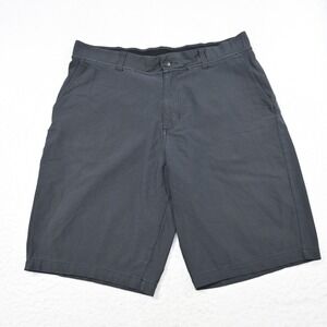 Hylete Golf Shorts Black Performance Stretch Flat Front Mens Size 36 x 12"